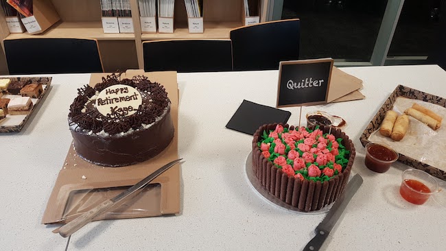 Kaye's retirement cakes