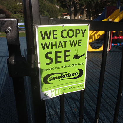 Porirua city smokefree sign