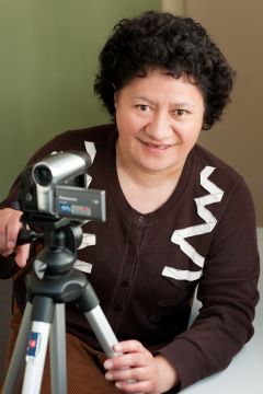 Tia Neha PhD Student positioning her camera