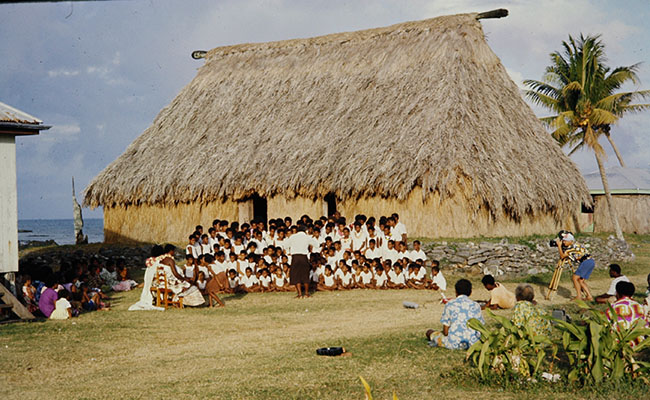 Bill Geddes behind the camera in Fiji in 1973