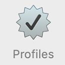 Profiles icon in Mac System Preferences image