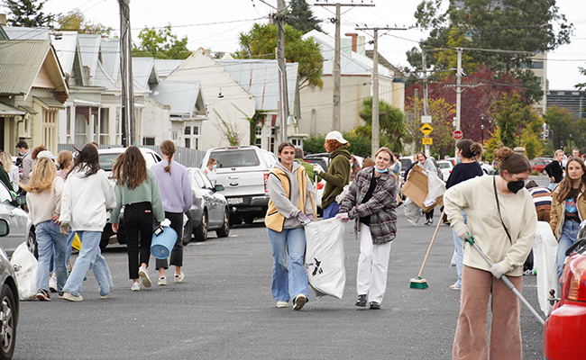 Hold on to your friends clean up day image