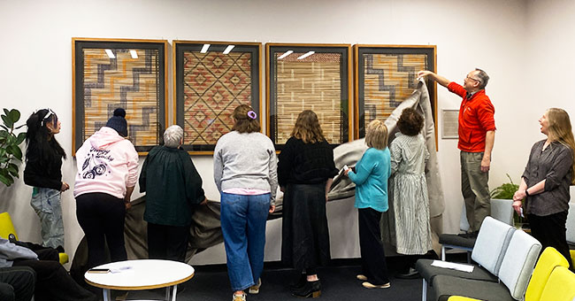 The tukutuku panels in the Human Nutrition staffroom, the result of a months-long team building activity, were unveiled at a special event held on Monday 10 August. 