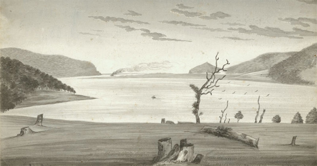 John Buchanan, Otago Harbour, 1859, Hocken Pictorial Collections image