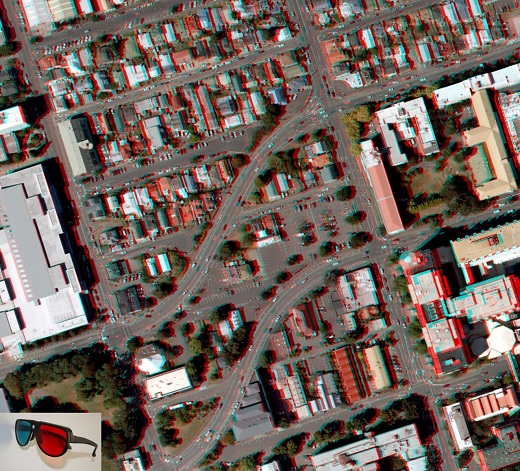Anaglyph model of the School of Surveying