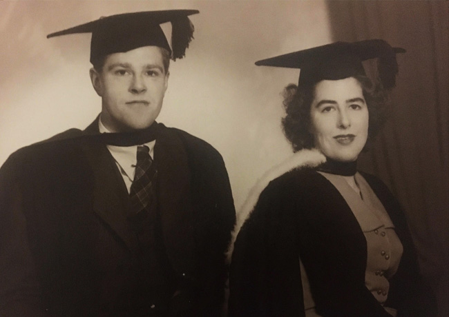 ANews0521 Hal and Sheila Hay 1952 Graduation 650px