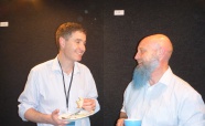 Picture of Dr James Ussher (Otago University) and Professor Simon Swift (Auckland University) at the QMB ID 2017 meeting
