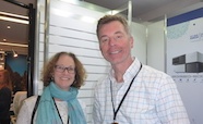 Picture of Professor Elizabeth Hartland (University of Melbourne) and Associate Professor Tim Stinear (Doherty Institute) at the QMB ID 2017 meeting