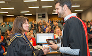 Harlene Hayne presents the medal to Karl Iremonger thumb