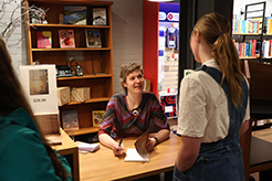 Majella Cullinane signing books at launch