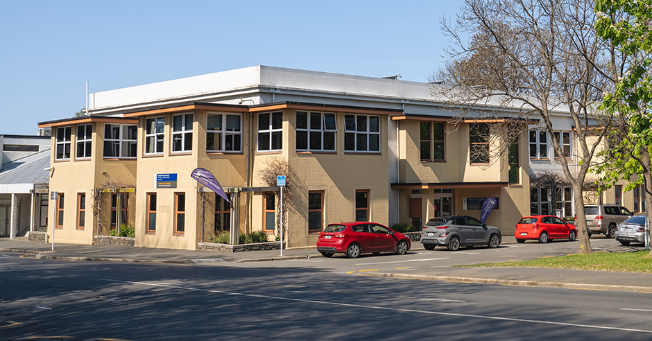 Exterior view of the University of Otago Student Health building