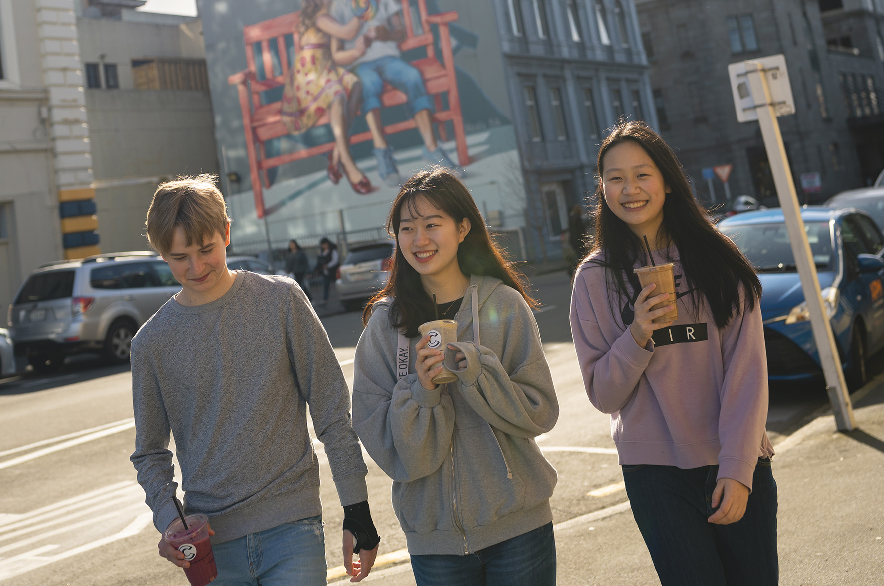 Students walking in central Dunedin image