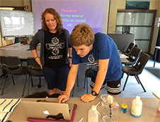 Teachers and students at the Portobello Marine Science classroom 1 image