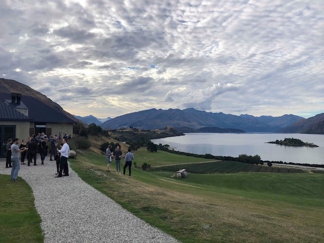 The 2019 hereditary diffuse gastric cancer consensus clinical guidelines meeting attendees enjoying the views across lake wanaka
