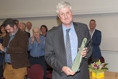 Peter Crampton and pounamu mere