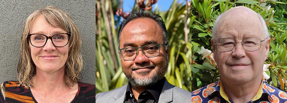 From left: Gabrielle Davie, Haizal Mohd Hussaini and Hugh Morrison