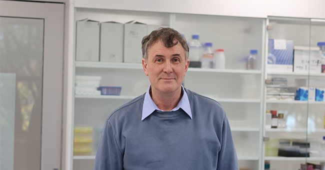 David Burritt pictured in a lab.