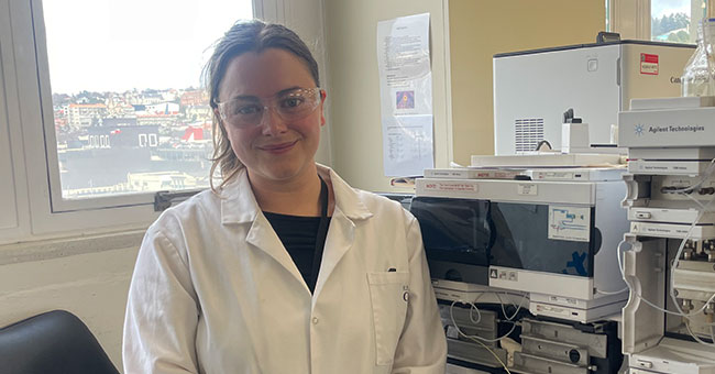Chelsea Tyler pictured in the lab.