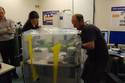 Glove box in action