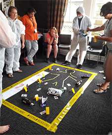Forensic science crime scene activity image