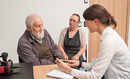 Patient having a consultation in the pharmacy clinic