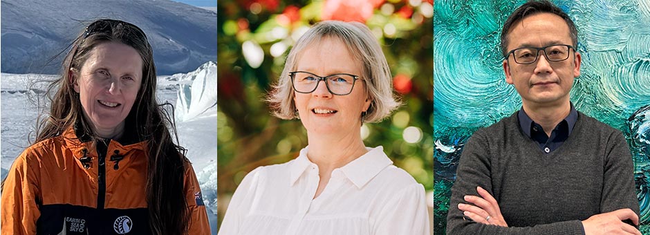 From left: Inga Smith, Jane Girling and Jeremiah Deng