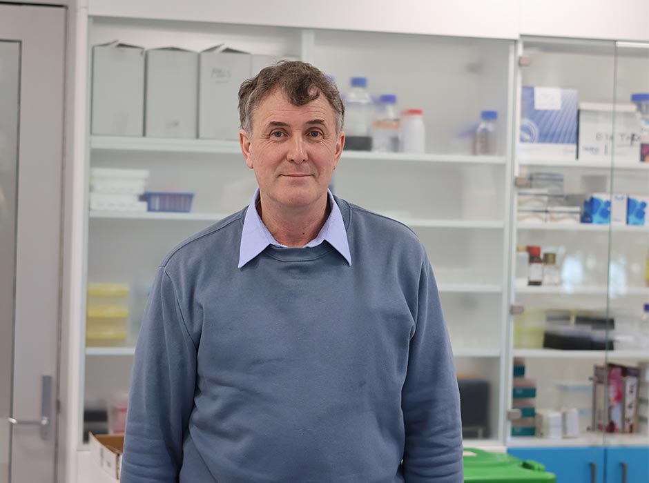 David Burritt pictured in a lab.