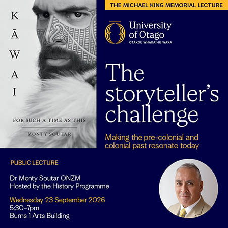 Michael King Lecture 2026 - The Storyteller&rsquo;s Challenge: Making the Pre-Colonial and Colonial Past Resonate Today