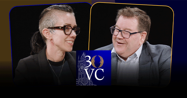 podcast thumbnail of two people