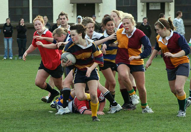 Our Women's Rugby team on the charge