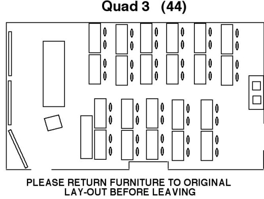 Quad 3 Seminar Room floor layout
