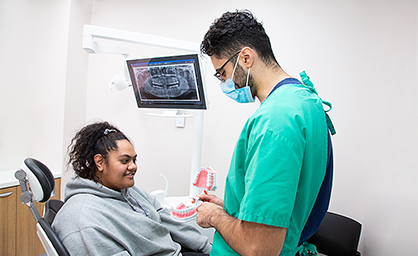 Patient and dentist in Auckland