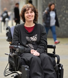 Photo of Angie Anderson outside Castle Lecture Theatre complex
