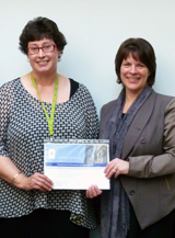 Helen Morrin receiving the General Staff Exceptional Performance Award 2013
