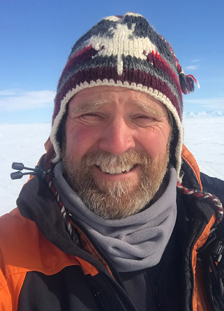 Andrew Gorman in Antarctica.