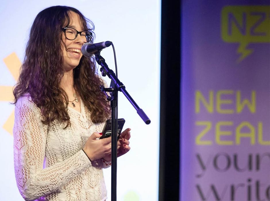 The student fiction winner of Writer 2025, Stella Weston. 