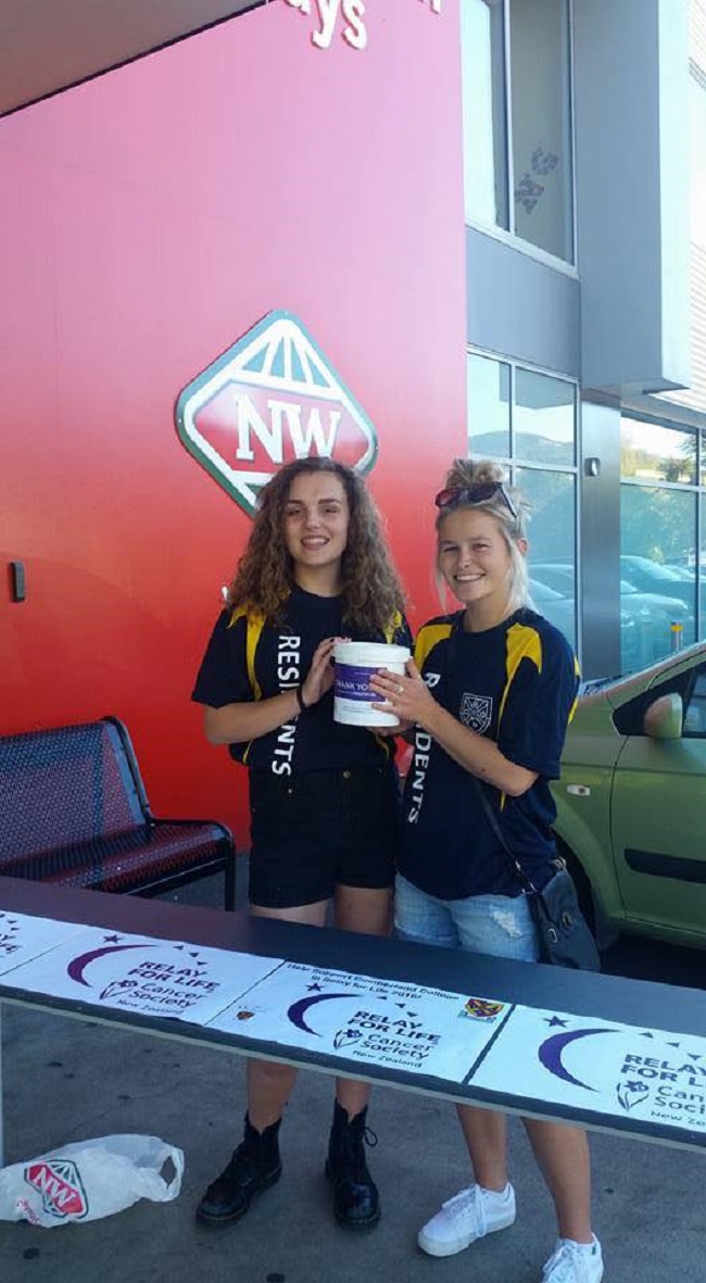 Cumberland residents Sophia and Sophie collecting for Relay for Life