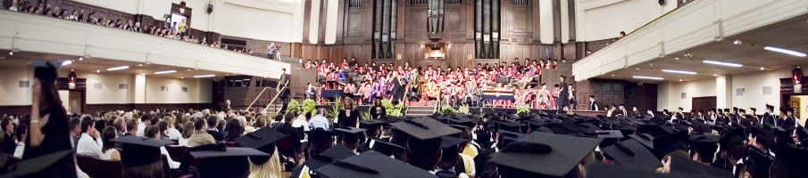 Graduation ceremony in the Dunedin Town Hall