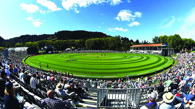 University Oval Cricket Ground in Dunedin, New Zealand