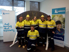The Nz Geo Blacks in front of the Orica Blast Face event