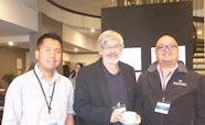 Picture of Dr Htin-Lin-Aung, Professor Andrew Mercer (both Otago University) and Dr Richard Fong (Massey University) at the QMB ID 2017 meeting