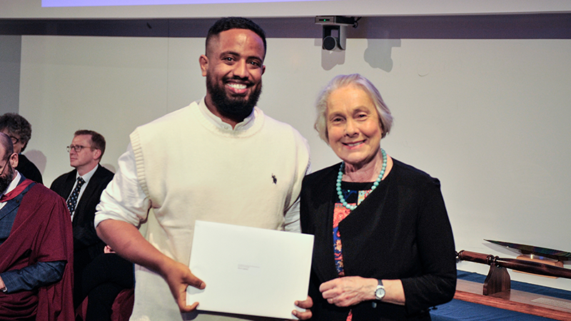 Student awards 2024 Biruk Legesse and Helen Carter