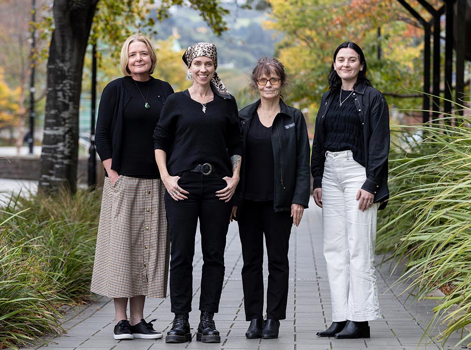 Dr Fairleigh Gilmour, second from left, pictured with the team from Corrections Sherie Lucke, Frederica Shannon and Amy Beeby. 