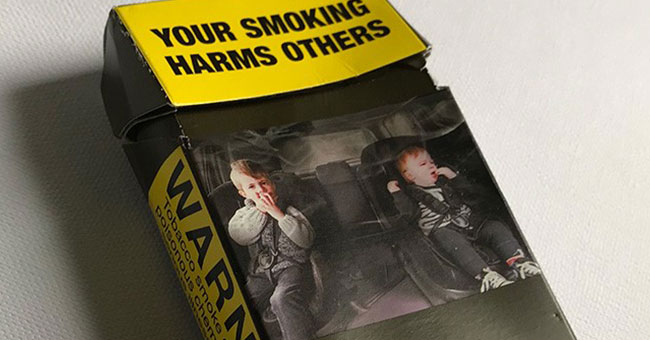 an empty cigarette pack 