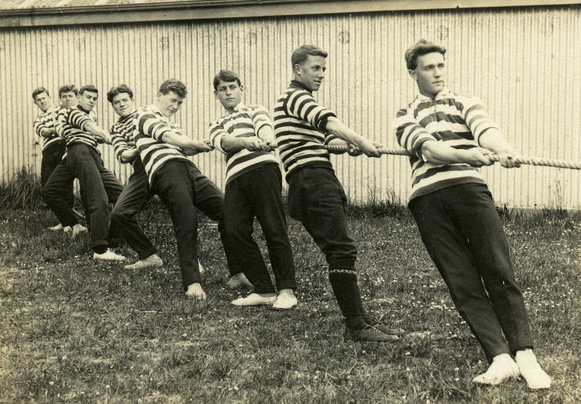 Otago Boys' High School Upper V tug-of-war team 