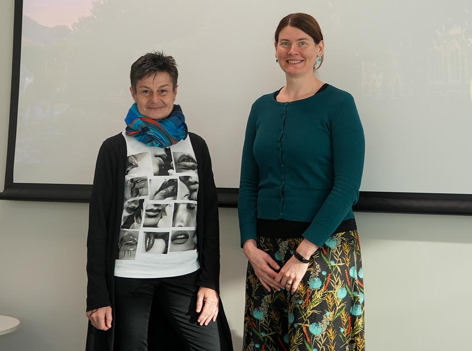 Group shot of two academics