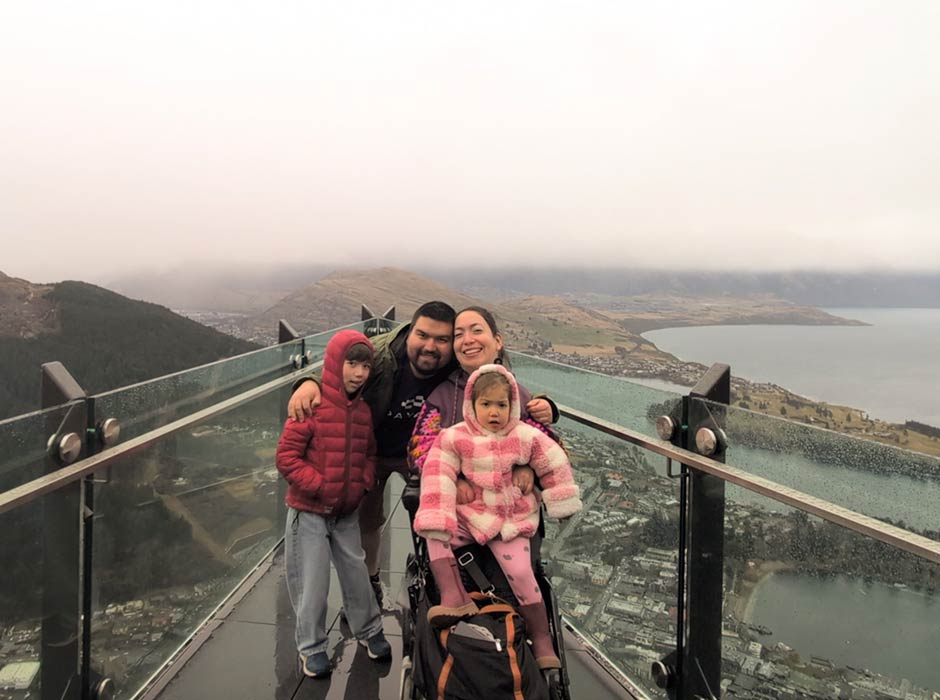 Máximo, Benjamín, Karla, Amelia visiting the Queenstown Skyline earlier in the year. Benjamín graduates this week with a PhD in Genetics, focused on environmental biosurveillance and biosecurity applications.  