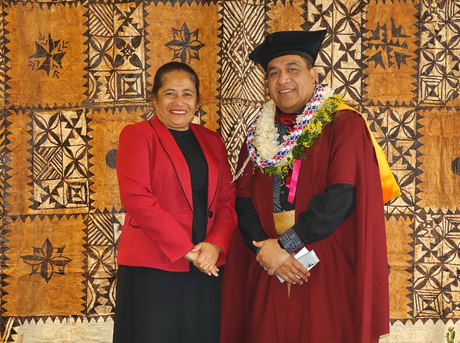 Dr Amanaki Lelei He Lotu Misa pictured with his wife Dr Tule Misa.