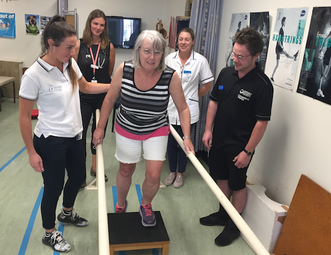 IPE students working with a patient