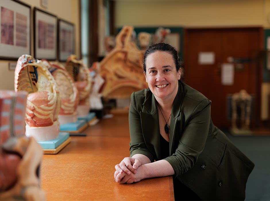Professor Siân Halcrow, of the Department of Anatomy, will spend the next four years researching the bioethics of the use, curation, and repatriation of anatomical skeletal collections held in British museums and universities, thanks to a $2 million professorship. CREDIT: EDITH LEIGH PHOTOGRAPHY